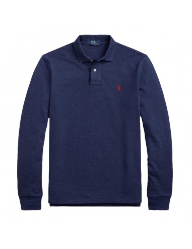 Polo Ralph Lauren Custom Slim Fit LS Polo Spring Navy Heather