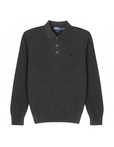 Polo Ralph Lauren Custom Slim Fit Mesh L/S Polo Windsor Heather