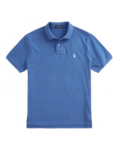 Polo Ralph Lauren Custom Slim Fit Mesh Polo Blue Heather