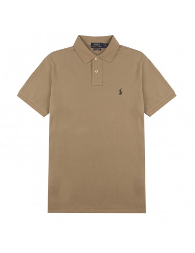 Polo Ralph Lauren Custom Slim Fit Mesh Polo Boating Khaki