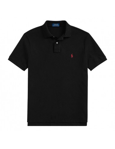 Polo Ralph Lauren Custom Slim Fit Mesh Polo Shirt Black