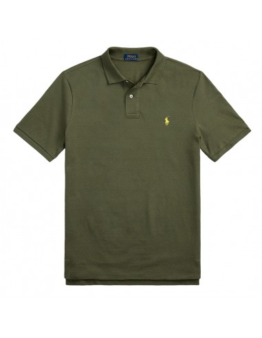 Polo Ralph Lauren Custom Slim Fit Mesh Polo Shirt Dark Sage