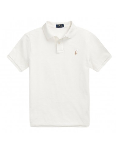 Polo Ralph Lauren Custom Slim Fit Mesh Polo Shirt Deckwash White